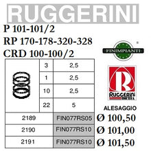 Carica l&#39;immagine nel visualizzatore di Gallery, serie segmenti fasce ruggerini
