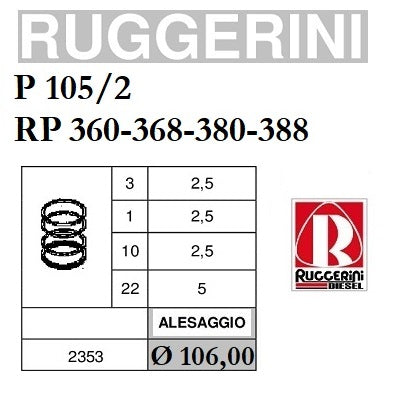 serie segmenti fasce ruggerini 