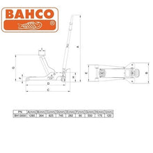 Carica l&#39;immagine nel visualizzatore di Gallery, sollevatore mobile cric idraulico compatto 3 t bh13000 bahco
