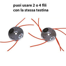 Carica l'immagine nel visualizzatore di Gallery, testina pratica multifilo per decespugliatore in alluminio originale joans

