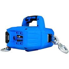 Carica l'immagine nel visualizzatore di Gallery, motore brushless da 550W 48V alimentato da una  batteria agli ioni di litio da 48V 2Ah traino max 450 kg ad una velocità di 1,8 m/min fune integrata da 6 mm in polietilene
