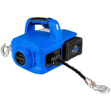 Carica l'immagine nel visualizzatore di Gallery, motore brushless da 550W 48V alimentato da una  batteria agli ioni di litio da 48V 2Ah traino max 450 kg ad una velocità di 1,8 m/min fune integrata da 6 mm in polietilene
