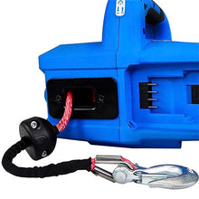 Carica l'immagine nel visualizzatore di Gallery, motore brushless da 550W 48V alimentato da una  batteria agli ioni di litio da 48V 2Ah traino max 450 kg ad una velocità di 1,8 m/min fune integrata da 6 mm in polietilene
