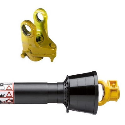 albero cardanico con limitatore a bullone di trancio profilo triangolare spinato, marca binacchi, forza 4 lunghezza cm 80