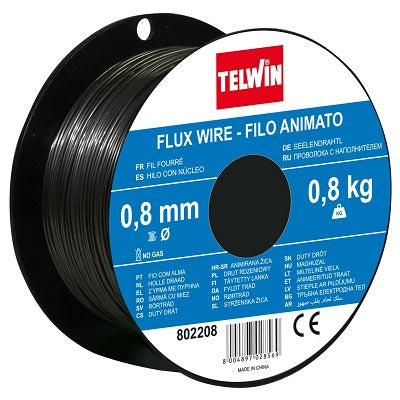 bobina telwin filo animato 0,8 mm 0,8 kg per saldatrici no gas 802208