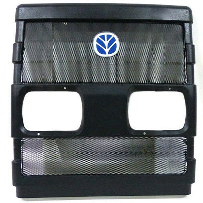 calandra anteriore radiatore completa di griglie e logo new holland trattore fiat riferimento originale 5169647