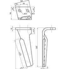 Carica l&#39;immagine nel visualizzatore di Gallery, coltello dente erpice rotante destro sinistro alpego 100x12 codice d01270 d01271
