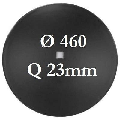 disco frangizolle liscio diametro 460 millimetri foro centrale quadrato 23 millimetri