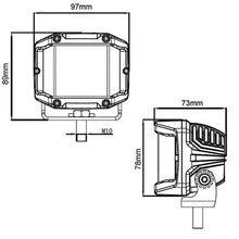 Carica l&#39;immagine nel visualizzatore di Gallery, faro lavoro al led 10 30v 30w 2850 lm luce a lungo e largo raggio codice 64429
