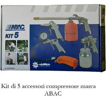 Carica l&#39;immagine nel visualizzatore di Gallery, kit 5 accessori abac per compressore codice 8973005547
