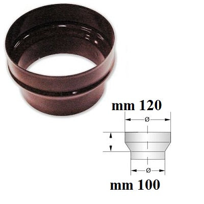 maggiorazione smaltata per tubo stufa 100 120 marca ala