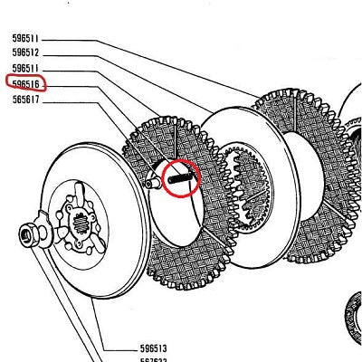 molla frizione centrale 355 605 70.65 codice 596516