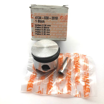 pistone completo stihl diametro 38 mm per decespugliatori fr 350 fs 200 r fs 350 scuotitore sp 200 ricambio originale codice 41340302010