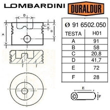 Carica l&#39;immagine nel visualizzatore di Gallery, pistone completo lombardini diametro 91,00 mm per motore 710 7ld600 904 8ld600/2 codice 6502050
