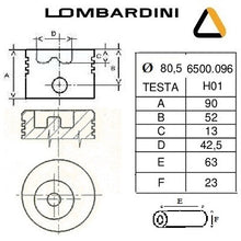 Carica l&#39;immagine nel visualizzatore di Gallery, pistone completo lombardini diametro 80 mm originale per motore lda 80,50 codice 6500096
