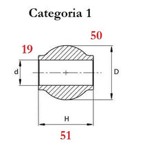 Carica l&#39;immagine nel visualizzatore di Gallery, rotula braccio terzo punto categoria 1 misura 19x50x51
