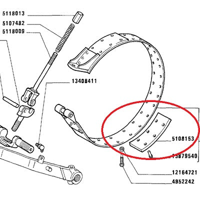 segmento freno new holland codice 5161610 5108153