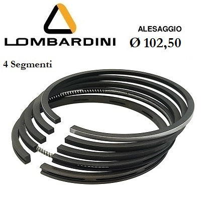 serie segmenti fasce lombardini lda 820 4ld820 diametro 102,5 8210059 