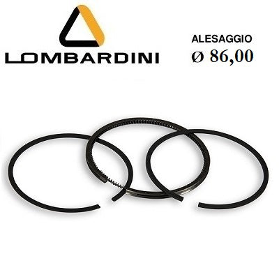 serie fasce elastiche per pistone diametro 86,00 mm 3 fasce per motori lombardini 10ld400 2 codice 8211071