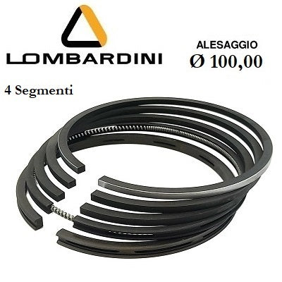 serie segmenti fasce lombardini lda 832 833 834 100 5ld825-2-3-4 4ld705 diametro 100 8210067