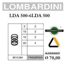 Carica l&#39;immagine nel visualizzatore di Gallery, serie fasce elastiche per pistone diametro 70,00 mm per motori lombardini lda-6ld 500 codice 8210064
