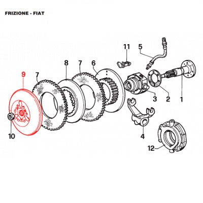 spingidisco anteriore frizione centrale fiat 70c - 80c codice 578591