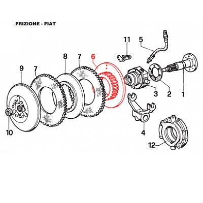 spingidisco posteriore frizione centrale fiat 70c 80c codice 15298