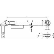 Carica l&#39;immagine nel visualizzatore di Gallery, stabilizzatore laterale rigido 400 mm a forcella diritta m27x3 dx riferimento originale fiat codice 5113070
