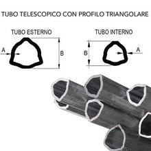 Carica l&#39;immagine nel visualizzatore di Gallery, tabella tubo telescopico profilo triangolare
