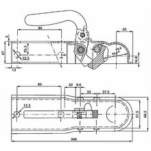 Carica l&#39;immagine nel visualizzatore di Gallery, testina per aggancio traino con attacco posteriore quadro diametro 60 mm massa complessiva trainabile 1000 kg attacco anteriore diametro 50 mm
