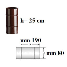 Carica l&#39;immagine nel visualizzatore di Gallery, tubo manicotto da cm 25 smaltato marrone marca ala 
