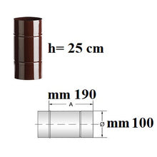 Carica l&#39;immagine nel visualizzatore di Gallery, tubo manicotto da cm 25 smaltato marrone marca ala 
