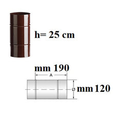 Carica l&#39;immagine nel visualizzatore di Gallery, tubo manicotto da cm 25 smaltato marrone marca ala 
