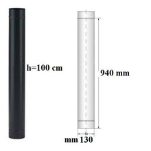 Carica l&#39;immagine nel visualizzatore di Gallery, tubo per stufa da cm 100 smaltato diametro 130 marrone marca ala 8018915010702
