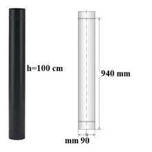 Carica l&#39;immagine nel visualizzatore di Gallery, tubo per stufa da cm 100 smaltato diametro 90 marrone marca ala 8018915010566
